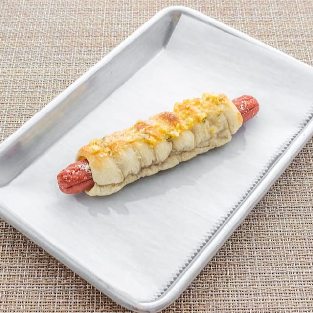 Knot Dog Stuffed Garlic Knots.