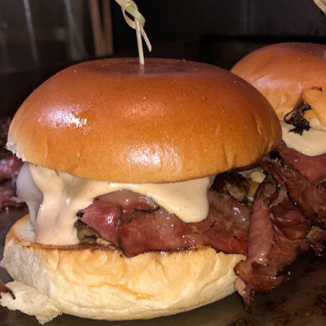HMK Reuben Burger.