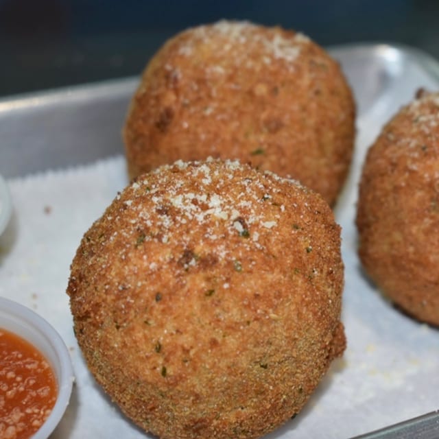 Buffalo Chicken Rice Ball.